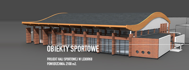 Projekt hali sportowej w Lborku