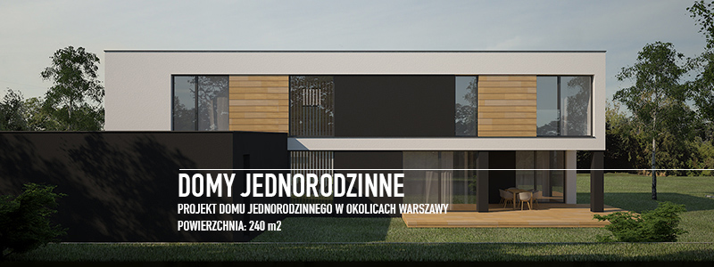 Projekt domu z paskim dachem Warszawa